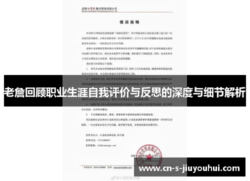 老詹回顾职业生涯自我评价与反思的深度与细节解析